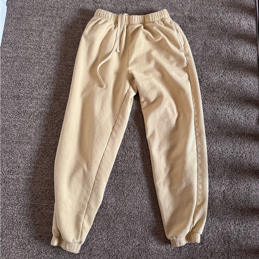 ❌SOLD❌ Garage Yellow Sweatpants Cuffed - Picture 2 of 3